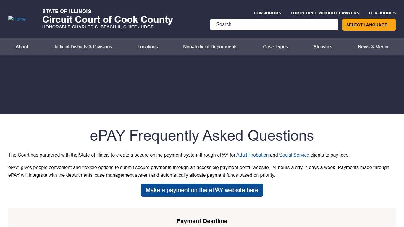 ePAY Frequently Asked Questions Circuit Court of Cook County